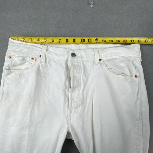 Levi's Men's Straight Jeans - White - Picture 5 of 9